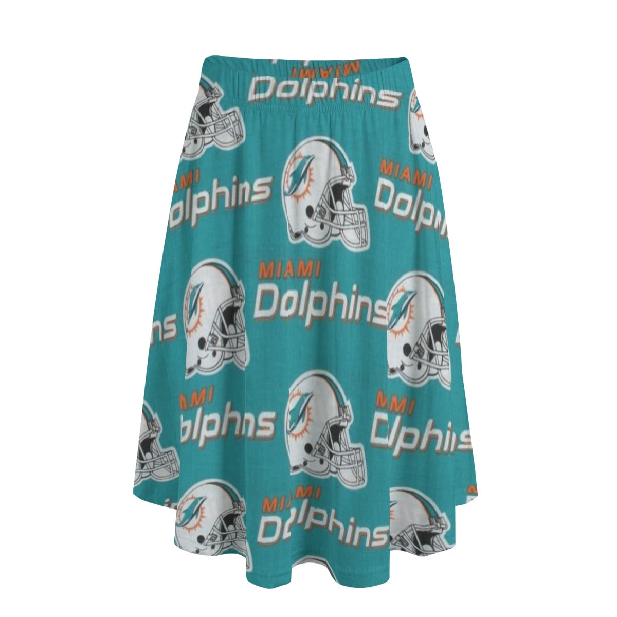 Miami Football Game Day All-Over Print Women's Long Maxi Skirt With Pockets