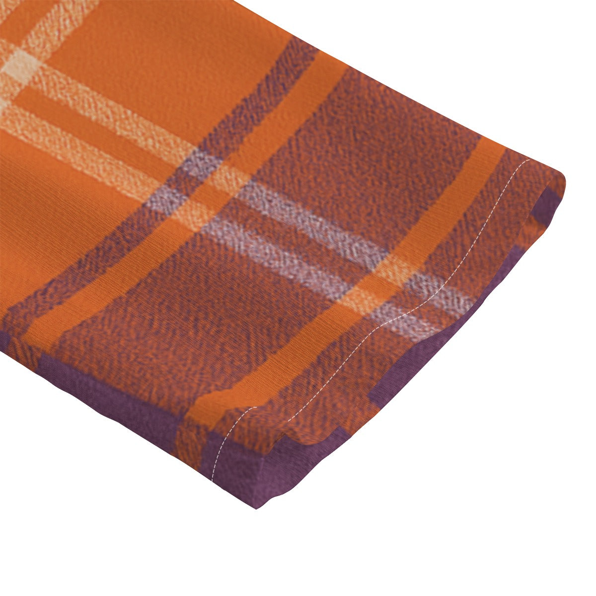 Clemson Tartan Plaid Women's Chiffon Shirt With Elbow Sleeve