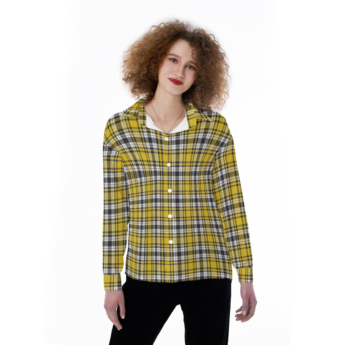 Iowa - Hawkeyes tartan plaid Women's Satin Shirt