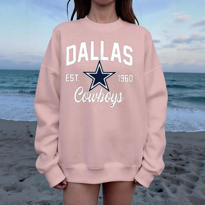 Dallas Cowboys Drop Shoulder Crew Neck Sweatshirt