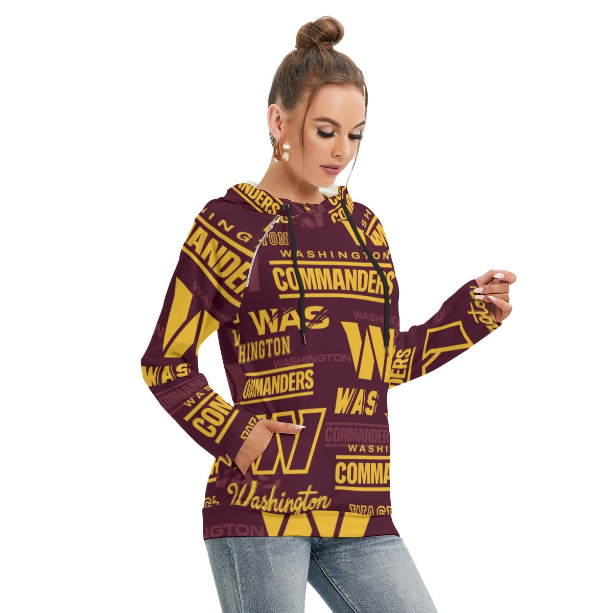 Washington Commanders Women's Hoodie With Double Hood