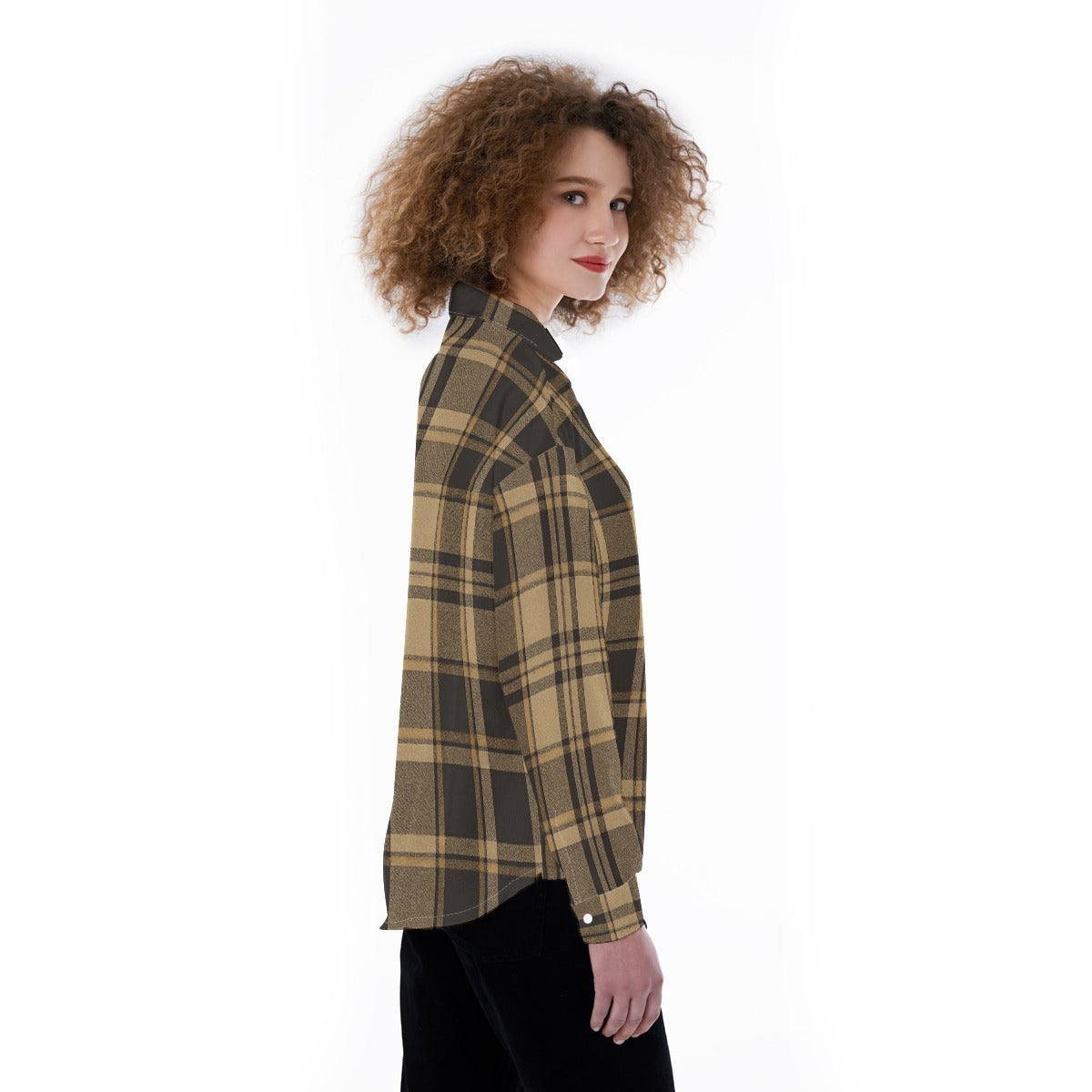 Colorado Tartan Plaid Women's Satin Shirt