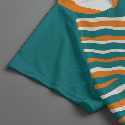 Miami Football Game Day All-Over Print Men's Jersey With Short Raglan Sleeve