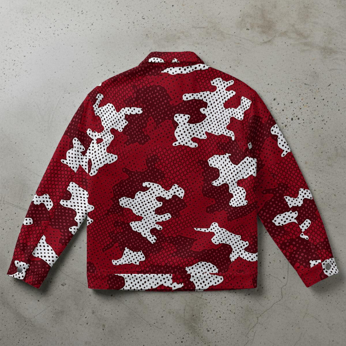 Urban Legend Oklahoma Red White Camo Unisex Collared Jacket