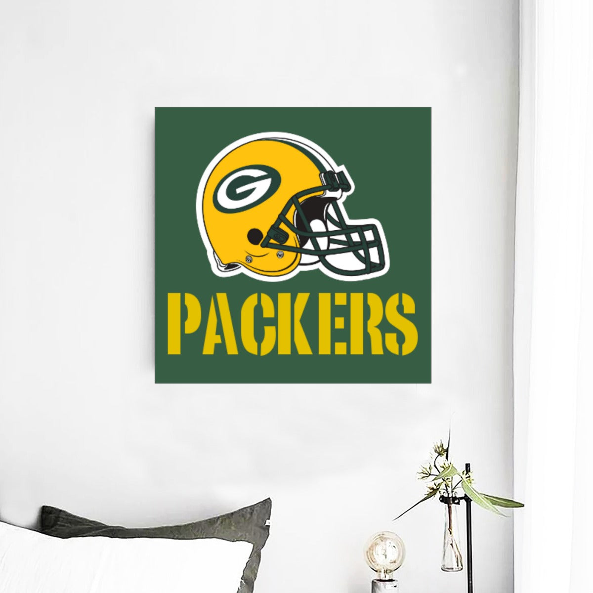 Green Bay Football Game Day Framed Single Piece Mural | Square
