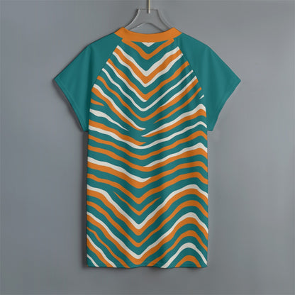 Miami Football Game Day All-Over Print Men's Jersey With Short Raglan Sleeve