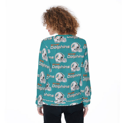 Miami Football Game Day All-Over Print Women's Sweater