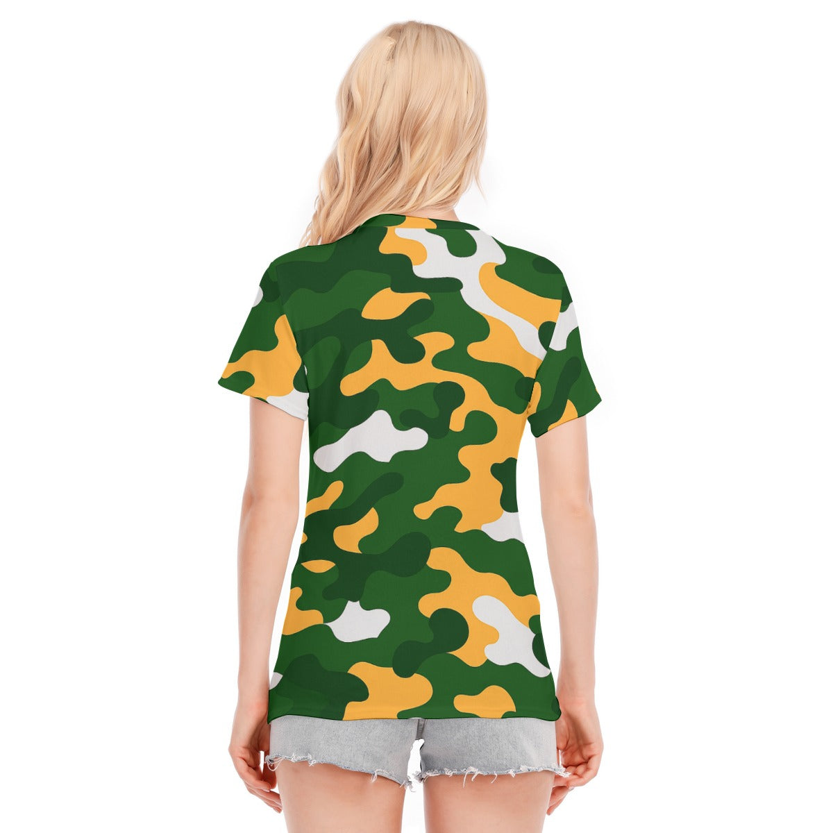 Green Bay Football Game Day All-Over Print Women's Round Neck T-Shirt | 190GSM Cotton