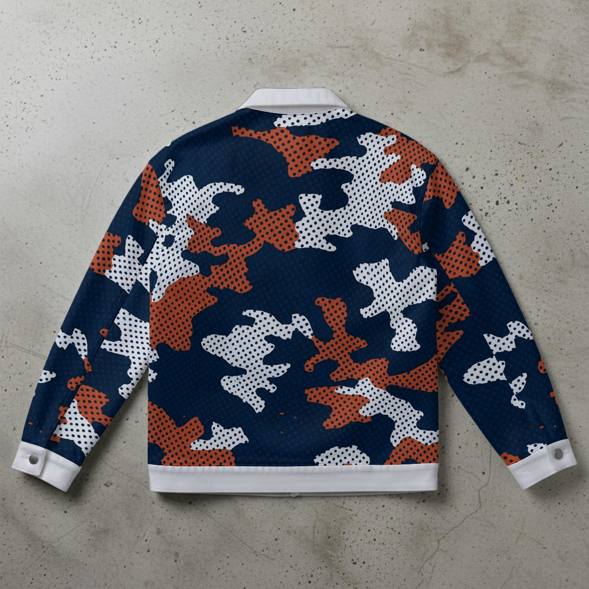 Urban Legend Auburn Tigers Navy Orange Camo Unisex Collared Jacket