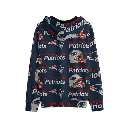 New England Football Game Day All-Over Print Men's Pullover Hoodie | Interlock