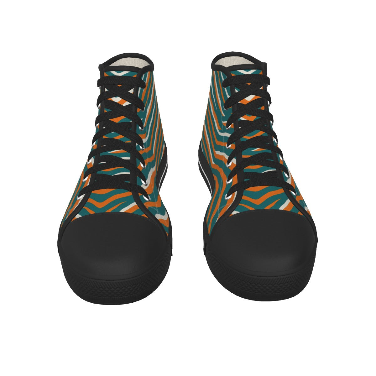 Miami Football Game Day Men's Black Sole Canvas Shoes