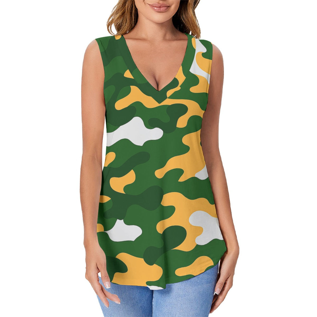 Green Bay Football Game Day All-Over Print Women's Sports Vest|180GSM COTTON