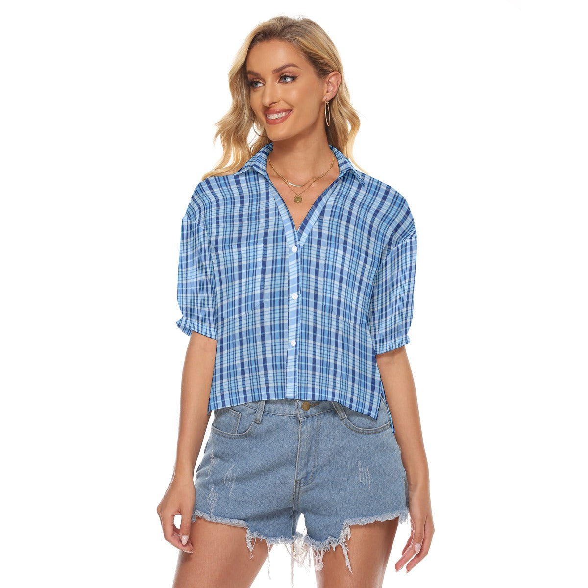 North Carolina Tartan Plaid Tar Heels Women's V-neck Shirts