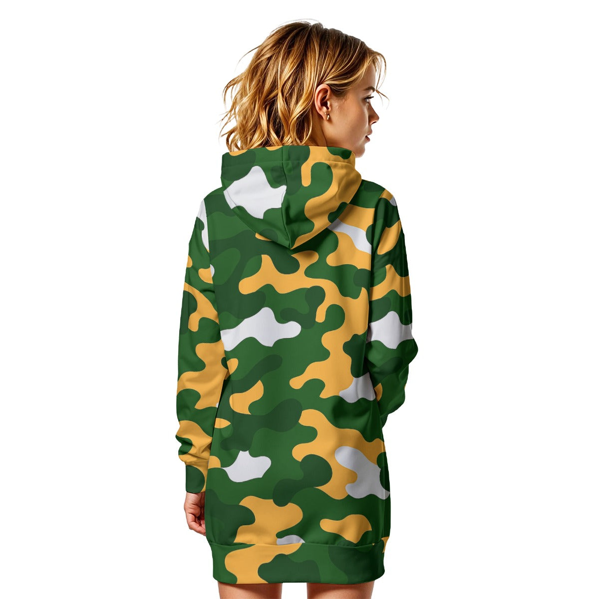 Green Bay Football Game Day All-Over Print Women's Heavy Fleece Long Hoodie