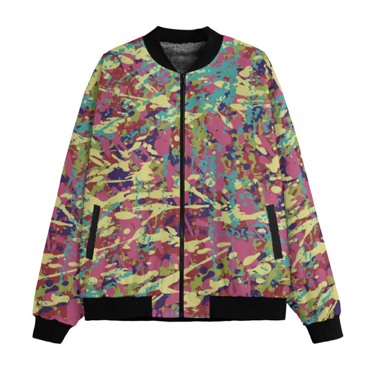 Graffiti Explosion Abstract Endless Texture Seamless Fleece Bomber Jacket – Urban Streetwear Energy