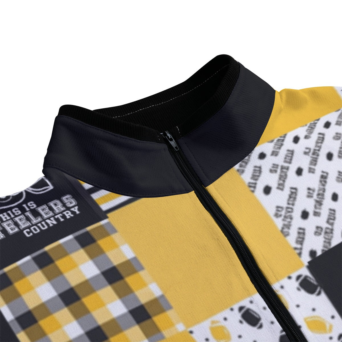 Pittsburgh Steelers All-Over Print Men's Stand-up Collar Sweater With Zipper Closure