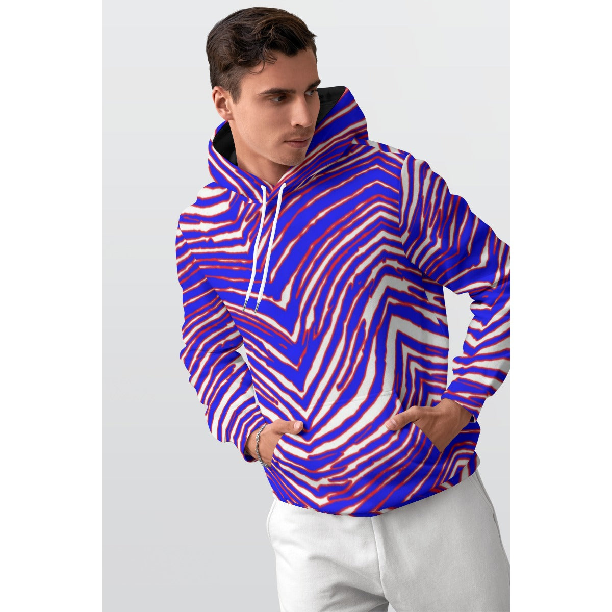 Buffalo Bills Zubaz Men's Thicken Pullover Hoodie