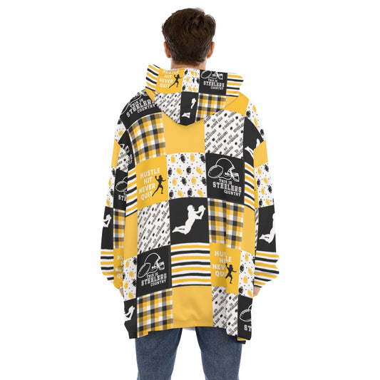 All-Over Print Unisex Sherpa Fleece Hoodie Blanket