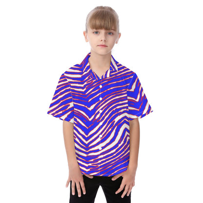 Buffalo Bills Zubaz Kid's Hawaiian Vacation Shirt