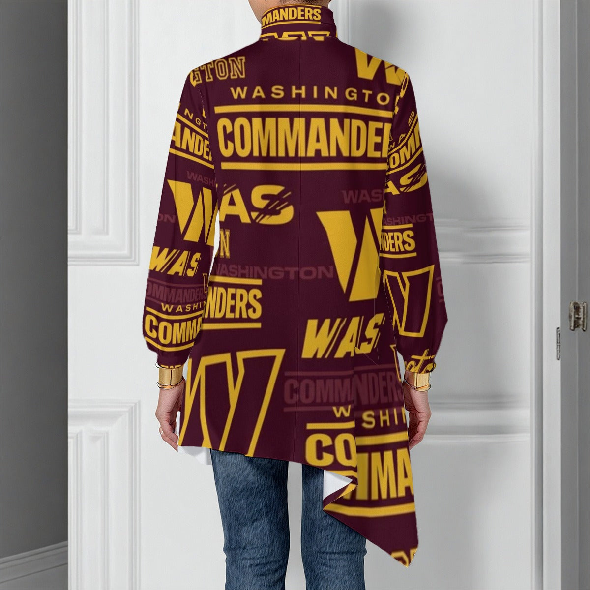 Washington Commanders Women's Turtleneck T-shirt With Sloping Hem
