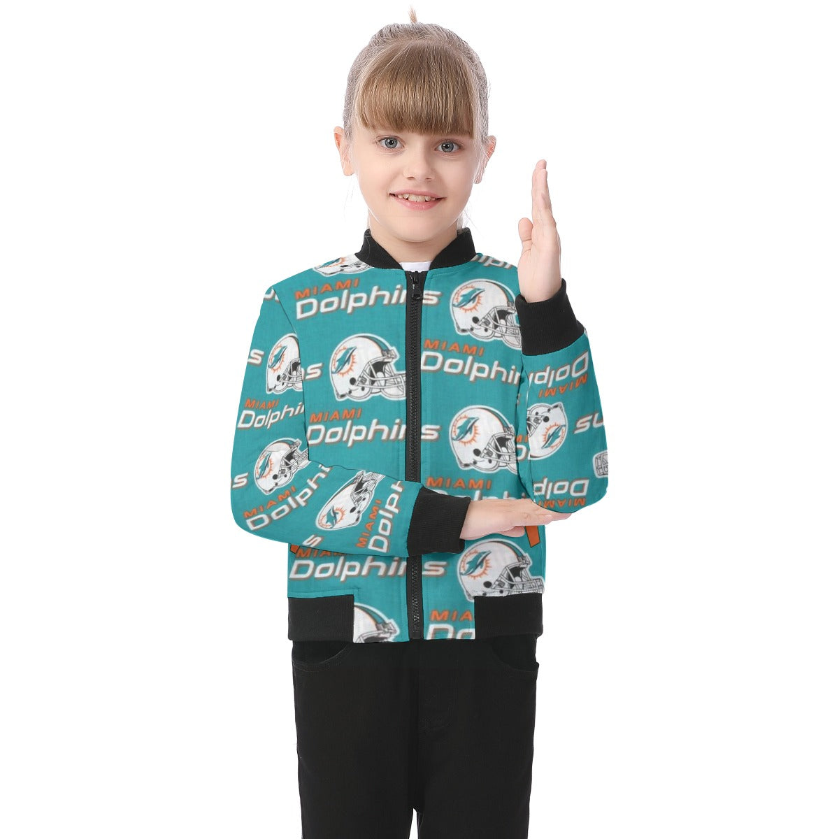 Miami Football Game Day All-Over Print Kid's Bomber Jacket