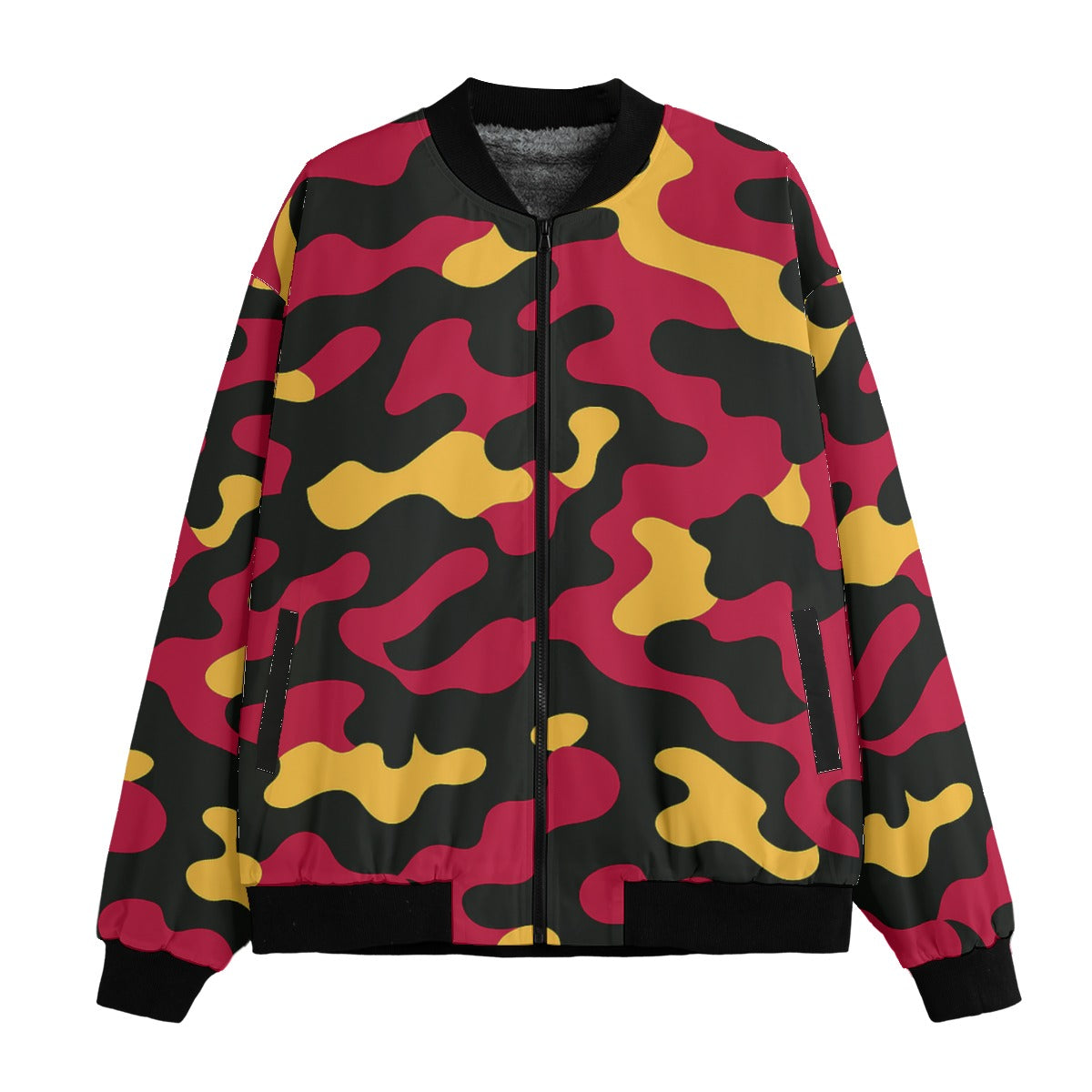 Arizona Cardinals Camo Fleece Bomber Jacket – Red, Black and White NFL Streetwear