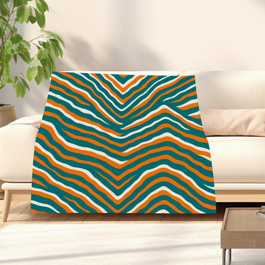 Miami Football Game Day Gram Flannel Blanket - Vertical Style For the USA|290GSM