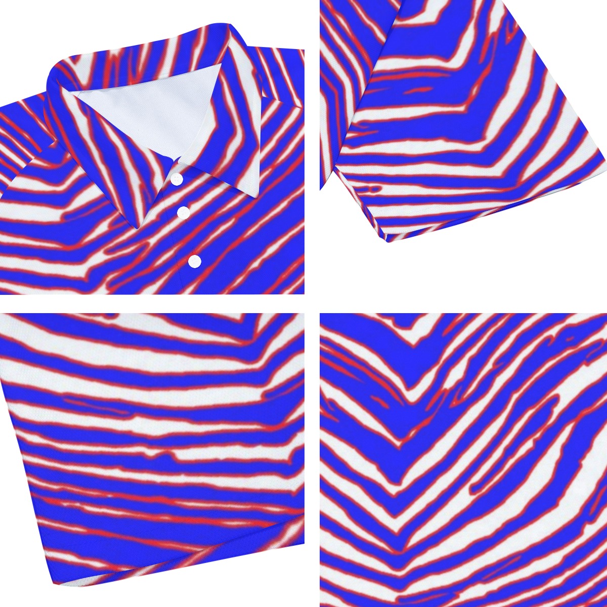 Buffalo Bills Zubaz Men's Short Sleeve Polo Shirt With Button Closure