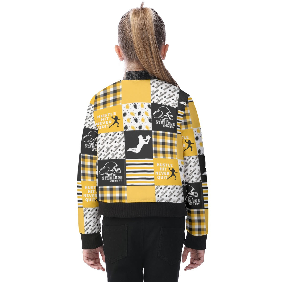 Pittsburgh Steelers All-Over Print Kid's Bomber Jacket