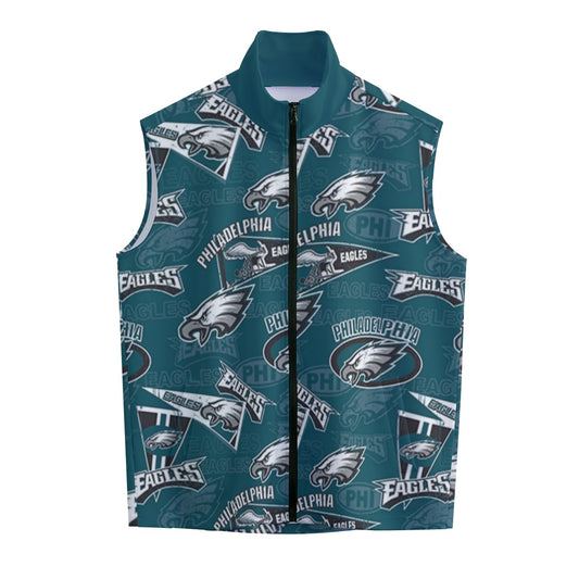 Philadelphia Football Game Day All-Over Print Men's Stand-up Collar Vest