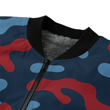 Tennessee Titans Camo Fleece Bomber Jacket – Navy, Light Blue and Red NFL Streetwear