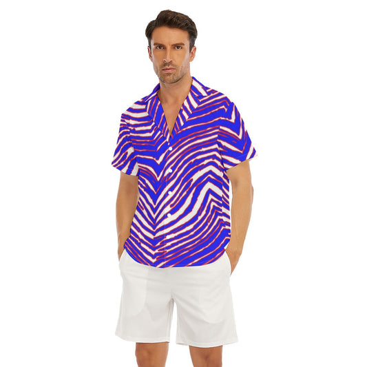 Buffalo Bills Zubaz Men's Deep V-neck Short Sleeve T-shirt