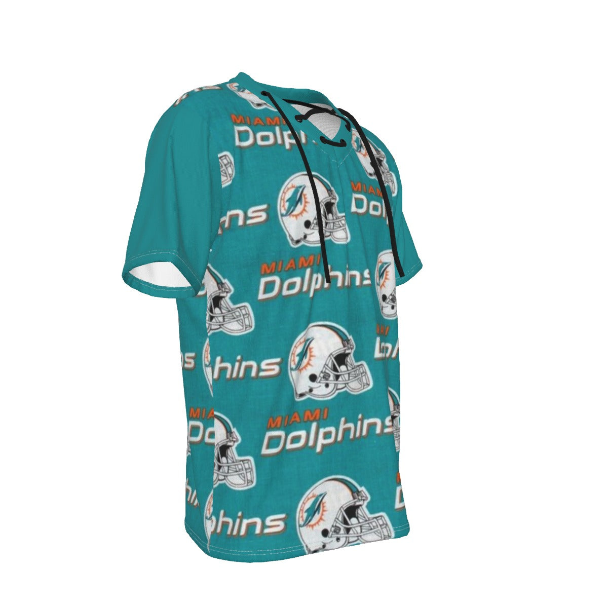 Miami Football Game Day All-Over Print Men's Short Sleeve T-shirt with Neckline Tie