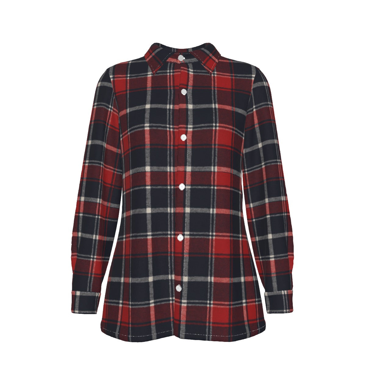 Mississippi Tartan Plaid Ole Miss Rebels Women's Elastic-Back Shirt