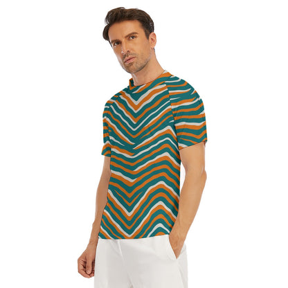 Miami Football Game Day All-Over Print Men's Tight Surf Clothing With Half Sleeves