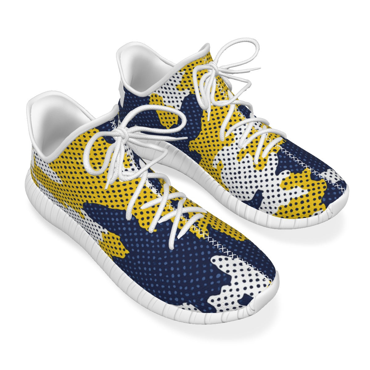 Urban Legend Michigan Wolverines Navy Maize White Camo Coconut Sneakers Shoes