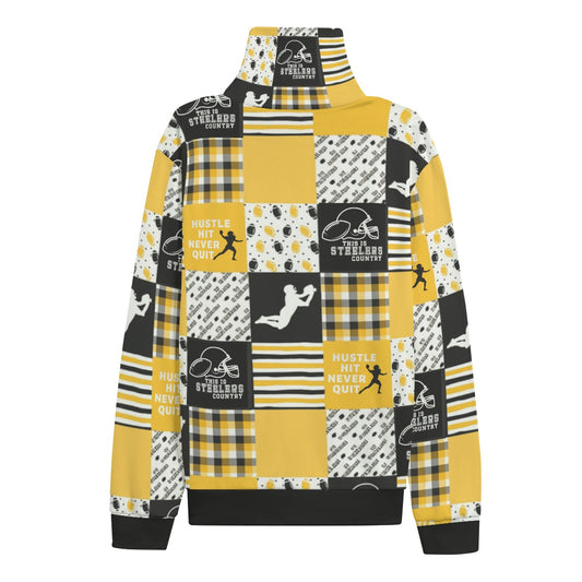 All-Over Print Unisex Turtleneck Knitted Fleece Sweater