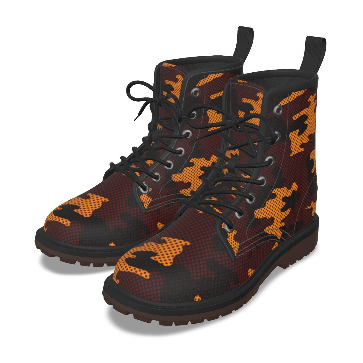 Urban Legend Minnesota Maroon and Gold Camo Martin Short Boots – Golden Gophers-Inspired Streetwear