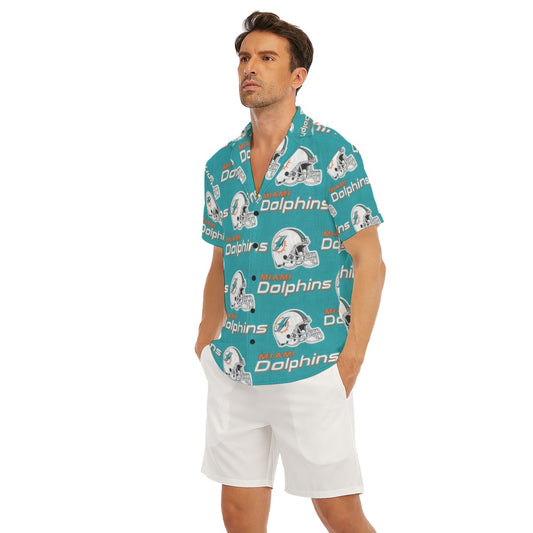 Miami Football Game Day All-Over Print Men's Deep V-neck Short Sleeve T-shirt