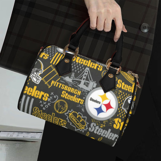 Classic Barrel-Shaped PU Leather Handbag