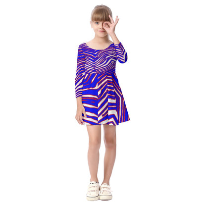 Buffalo Bills Zubaz Kid's Long Sleeve Dress