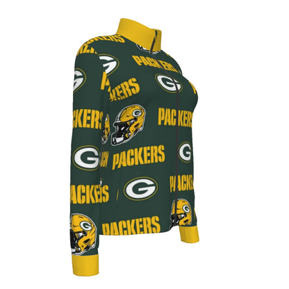 Green Bay Football Game Day All-Over Print Women's Long Sleeve Thumbhole Jacket|230GSM