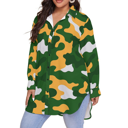 Green Bay Football Game Day All-Over Print Women's Shirt With Long Sleeve(Plus Size)