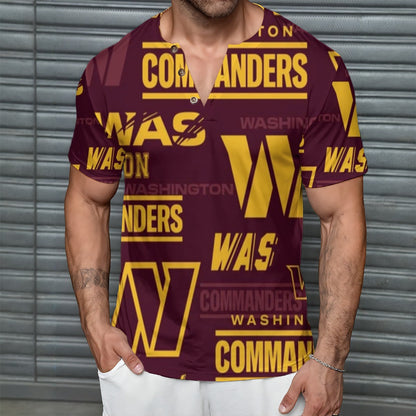 Washington Commanders Men's Short Sleeve T-Shirt With Sports Collar