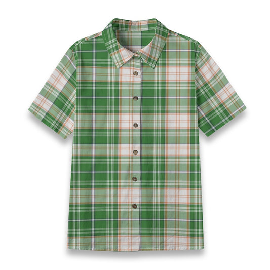 Miami Tartan Plaid Hurricanes  Women's Shirt | 125GSM Cotton