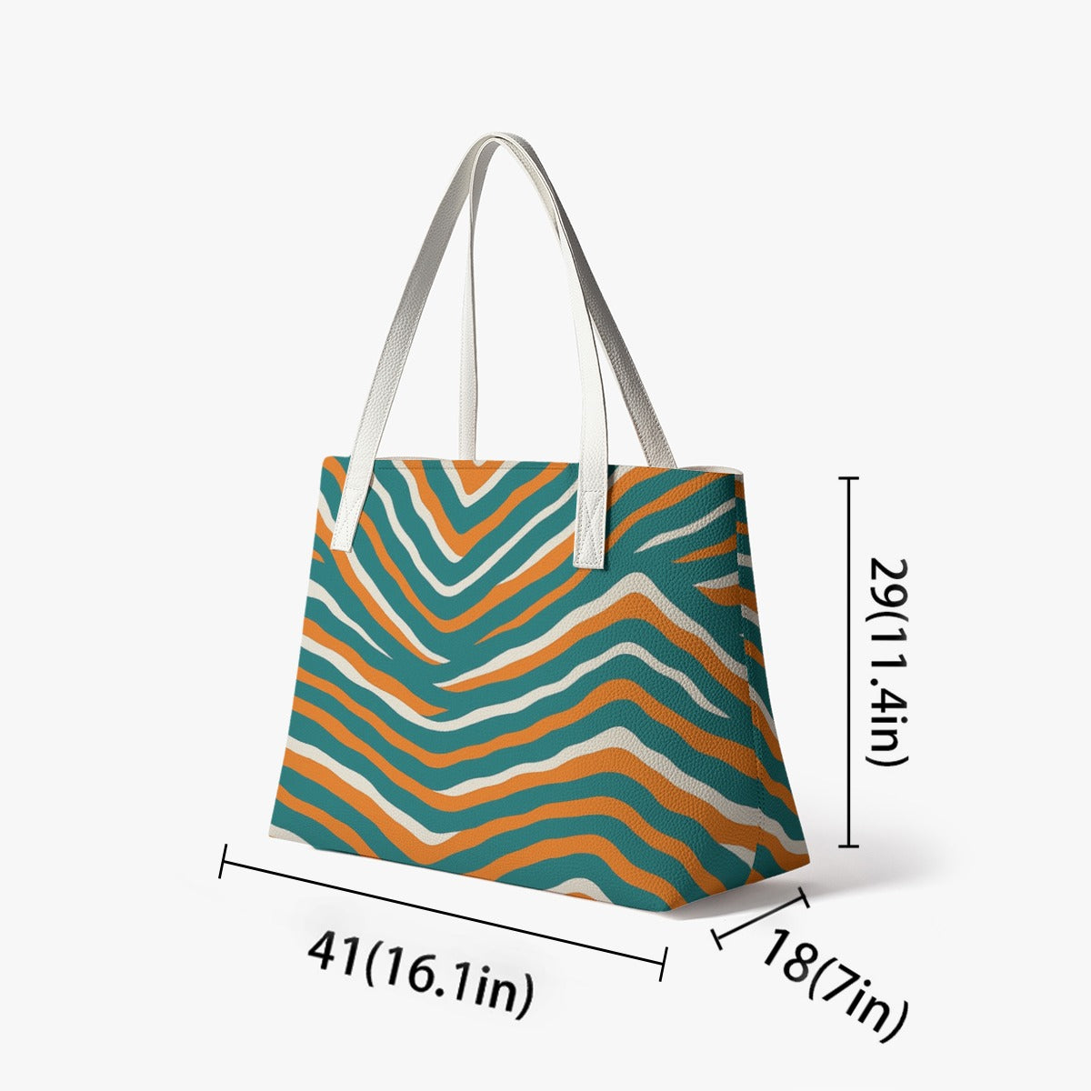 Miami Football Game Day Stylish PU Leather Tote Bag