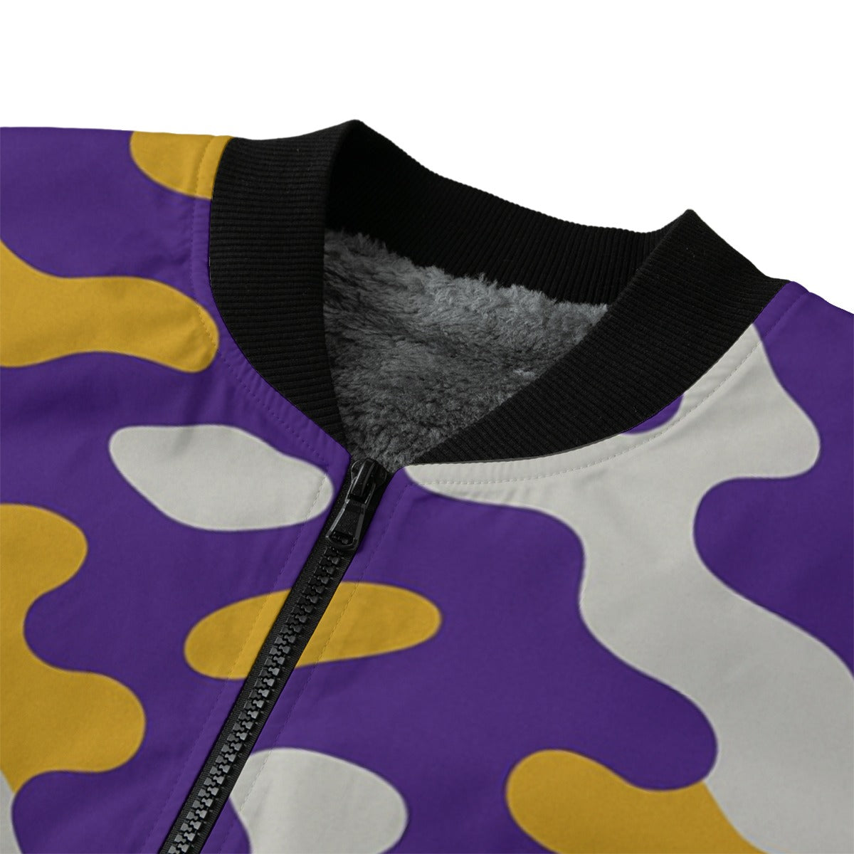 Minnesota Vikings Camo Fleece Bomber Jacket – Purple and Gold NFL Streetwear