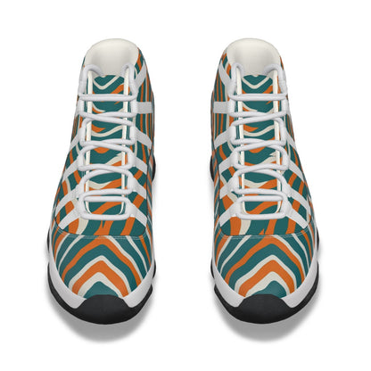 Miami Football Game Day Men's High Top Basketball Shoes