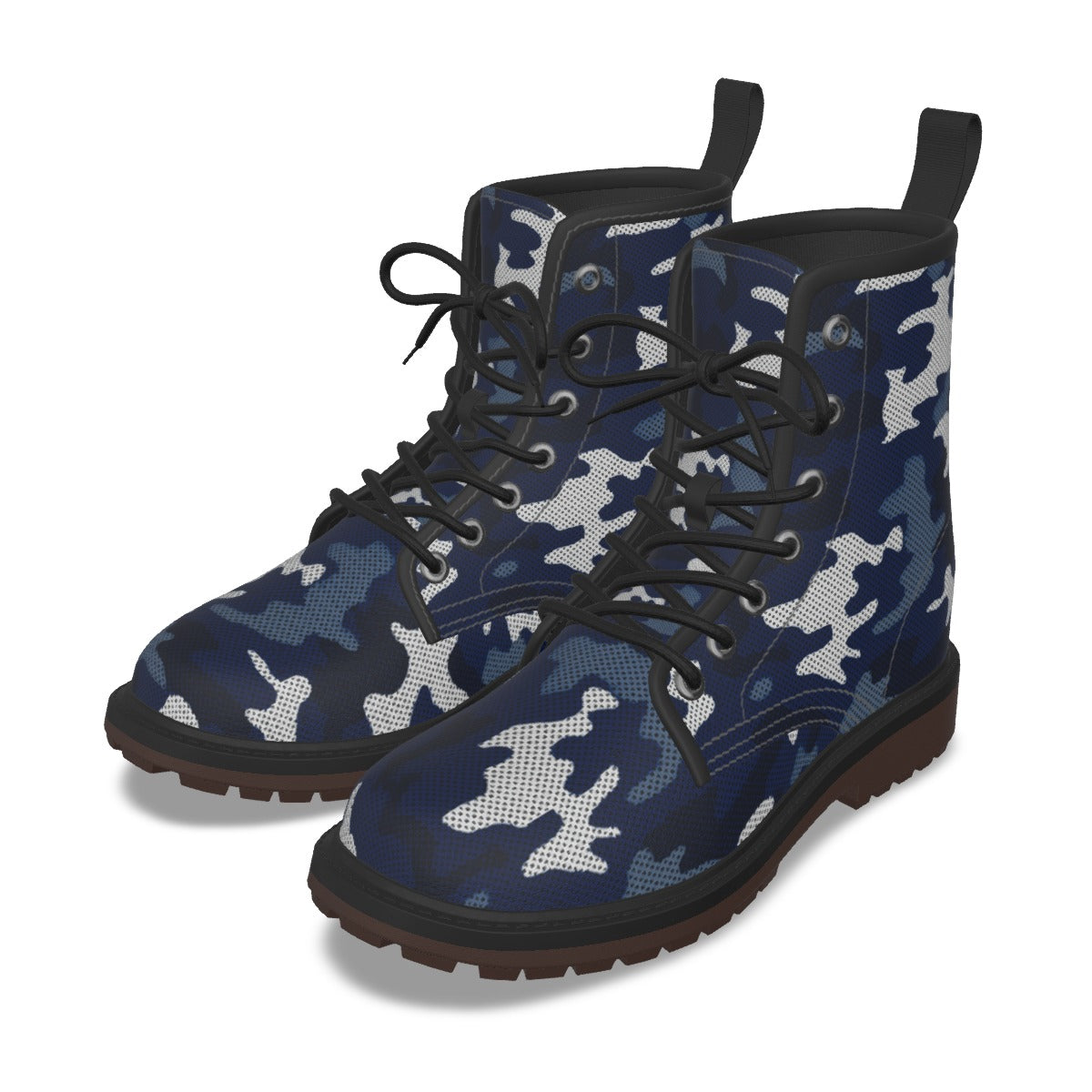 Urban Legend Penn State Navy and White Camo Martin Short Boots – Nittany Lions-Inspired Streetwear f
