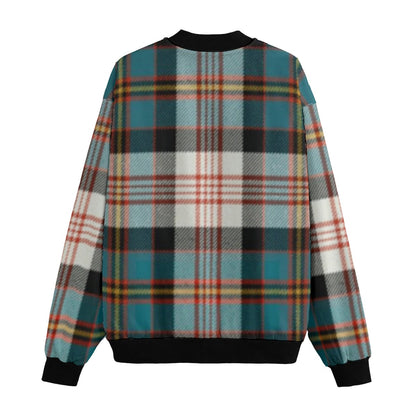 Cameron of Erracht – red blue yellow Highland tartan Fleece Bomber Jacket